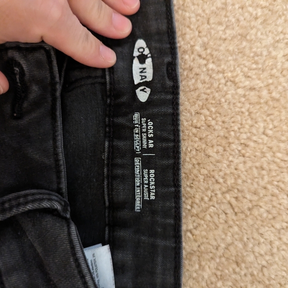 Old Navy black built in sculpt jeans size 8 - Picture 3 of 6